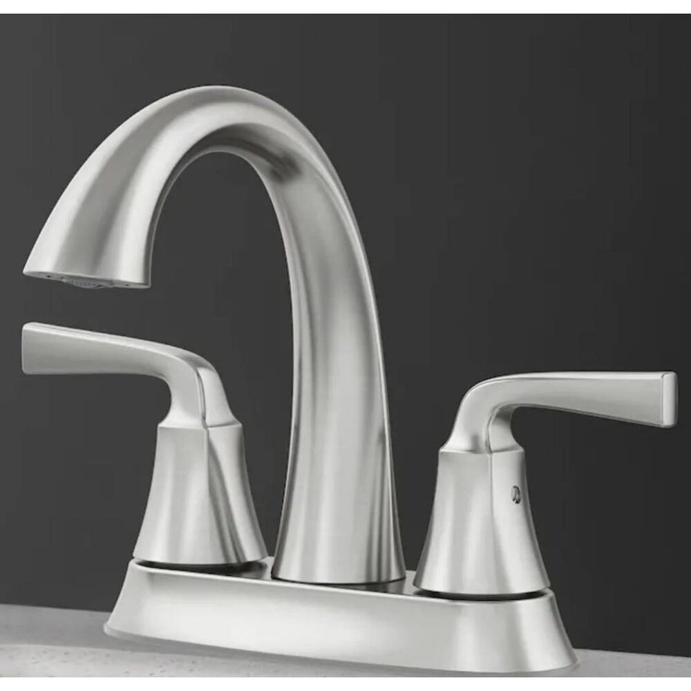 Allen + Roth Mullen Centerset Bathroom Faucet Brushed Nickel 4 in – NEW Sealed